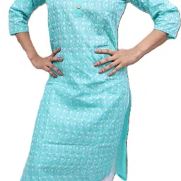 pickcell Women Embroidered Cotton Blend Straight Kurta-picture-11