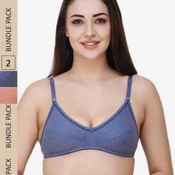 Docare Pack Of 2 Non Padded Cotton Everyday Bra-picture-25