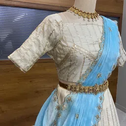 fabcartz Embroidered Semi Stitched Lehenga Choli image 3