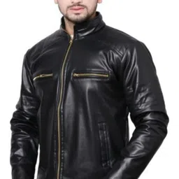 raoshab trend Men Solid Leather Jacket image 4