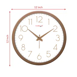 random Tic Toc Copper & White Plastic Wall Clock image 4