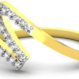 avsar Anushka 18kt Diamond Yellow Gold ring image 4