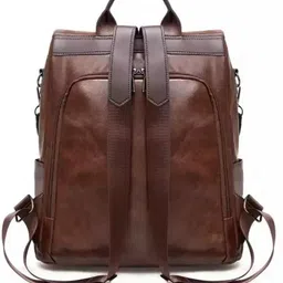 m rufous Small 15 L Laptop Backpack Laptop Backpack Vegan Leather Casual Convertible Backpack Handbag image 2