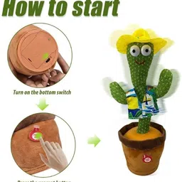 giftnow Cactus Toy, Sing+Repeat+Dancing+Recording+LED plant image 2