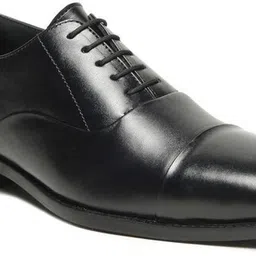 teakwood leathers Men's Black Oxford Lace-Up Shoes Lace Up For Men image 5