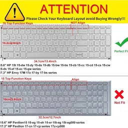 Saco Silicone Keyboard Cover Skin for 15.6 Inch Laptop HP 15.6 Inch 15-dy2073dx 15-dy1043cl 15-dy2193dx 15-dy Series laptop Keyboard Skin image 2