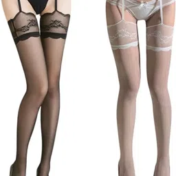 neska moda Women Lace Top Stockings-picture-40