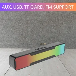 SACRO Megabar (PORTABLE HOME TV SOUNDBAR) Dynamic Thunder Sound With RGB LightWH164 20 W Bluetooth Soundbar image 1