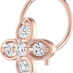 avsar Disha 14kt Cubic Zirconia Rose Gold Nose Wire image 2