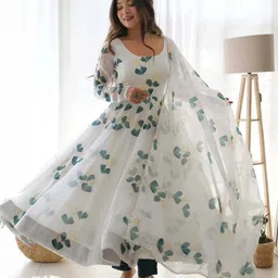 siya fashion online Printed Georgette Stitched Anarkali Gown-picture-20