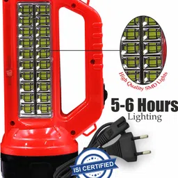 sunaze Rechargeable 50W Torch Light With Laser + 20 SMD Bright LED Support Solar Charge 5 hrs Torch Emergency Light-picture-20