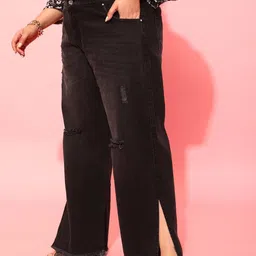 curvy street Women Regular High Rise Grey Jeans image 3