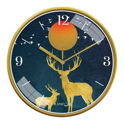 random Multicolour Modern Plastic Stylish Non Ticking Silent Analog Wall Clock -12 inch image 5