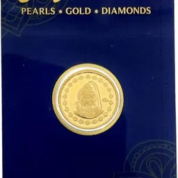 sri jagdamba pearls JPSEP-21-13-22-2 22 K 2 g Yellow Gold Coin image 3