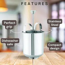 credsy Stainless Steel Mendu Vada Maker Wet Grinder image 3