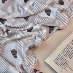 thecartmaxx Striped Viscose Women Brown Fancy Scarf, Scarf, Stole image 3