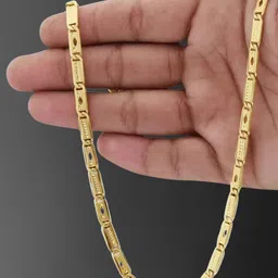 rkb sales 1 gm high quality gold plated men's chain Gold-plated Plated Alloy Chain image 1