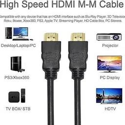 Malati TV-out Cable 4K HDMI to HDMI Cable 20 Meter | HDMI 2.0 | 3D Compatible | Full HD 1080p image 4