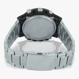 casio Edifice Black Dial Silver Stainless Steel Band Analog-Digital Watch - For Men ED575 (ECB-40DB-1ADF) image 3