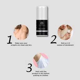 the man company NOIR Deo Roll On for Men, Pack of 3, 55ml each Deodorant Roll-on - For Men image 5