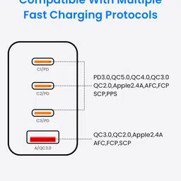 Zomei 100W GAN Charger 4 in 1 Type C USB A Fast Charger QC 3.0 for Phone Laptop Tablet USB Adapter image 4