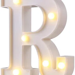 house of quirk 6" LED Marquee Letter Lights Sign, Light Up Alphabet Letters for Wedding Birthday Party Christmas Home Bar Decoration Battery Operated - R Night Lamp-picture-25