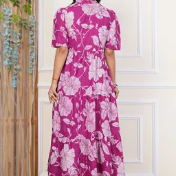 priyagani garments Printed Pure Cotton Stitched Flared/A-line Gown image 2
