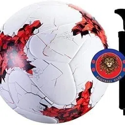 russia Hand Stich Football Size-05 with Pump | RED & White-1, 5 Football - Size: 5 image 2