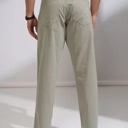 highlander Men Relaxed Green Cotton Blend Trousers image 2