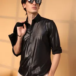 campus sutra Men Regular Fit Solid Spread Collar Casual Shirt-picture-19