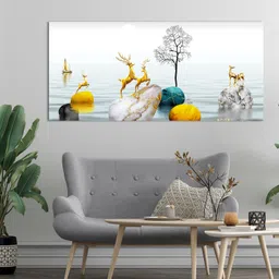 walldaddy 40 cm Wallpaper For Walls Marble Deer Wall Stickers For Bedroom Wall Posters Big Size Self Adhesive Sticker image 3