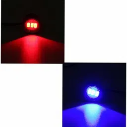 a4s Red Blue Metal PoliceType Strob License Plate Light Motorbike, Car, Van LED for Hero, Bajaj, Honda, TVS (12 V, 9 W) image 2