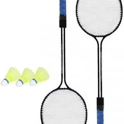 knk Double Shaft Badminton Racquet Set Of 2 Piece With 3 Piece Nylon Shuttle Cock Badminton Kit-picture-16
