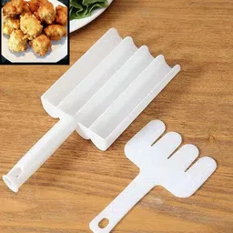 deodap Small Multifunction Fritters Maker - Creative Fritters Scoop Multi-Function(2Pc) Small Multifunction Fritters Maker - Creative Fritters Scoop Multi-Function(2Pc) 21 cm Utility Tong Set-picture-13