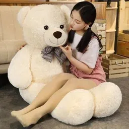 eskimo StuffedTeddy Bear 3 feet Long Soft Cream Teddy Bear BIRTHDAY GIFT - - 85 cm-picture-15
