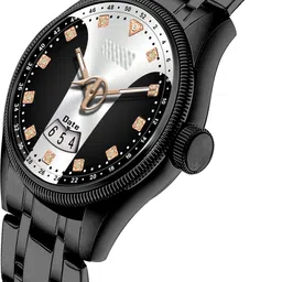 onir Date & Time Analog Quartz For Men/Boys Analog Watch Analog Watch - For Men Black Stainless Steel Chain Analogue Quartz Movement boys Wrist Watch image 2