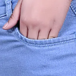 jovs hil Women Skinny Mid Rise Light Blue Jeans image 5