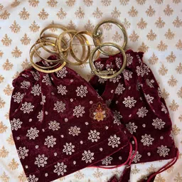 Shagun Shakti SS2025-MEHROON-CHUDDA-SHANEEL-005-02 Silk Arm Warmer image 3