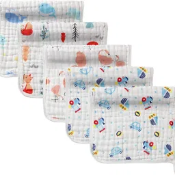mom's home Organic Muslin Burp Cloths Set / Napkin / Towel For Newborn Babies 50X30CM-picture-20