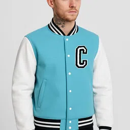 Men Colorblock Varsity Jacket-image-37