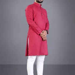 sefroni Men Cotton Blend Kurta Pyjama Set image 3