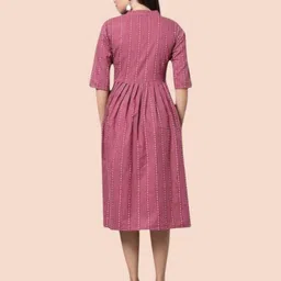 theicon Women Bodycon Pink Knee Length Dress image 2