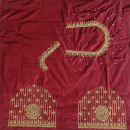 siddhi trendz Unstitched Art Silk Blouse Material Embroidered-picture-24