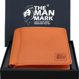 Men Casual, Formal Tan Genuine Leather RFID Wallet-image-5