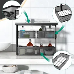 bazooka Multi-Functional Countertop Shelf for Kitchen Iron Fruit & Vegetable Basket image 4