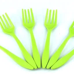 weshopping Plastic Small Serving Fork Set, Green | Free | Dishwasher Safe Plastic Fruit Fork, Salad Fork, Dinner Fork Set-picture-35