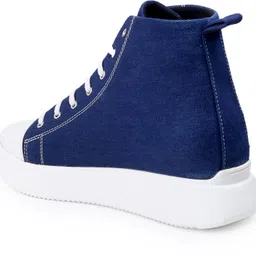 yuvrato baxi Men's 9.5 CM Hidden Height Increasing Lightweight Black Canvas Casual Shoes Boots For Men image 5