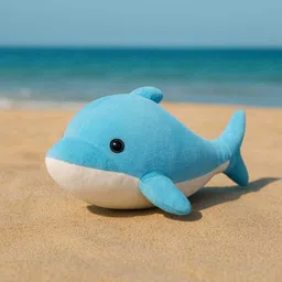 softvibe Ultra-Soft Dolphin Plush Toy for Kids , Baby-Safe, Cute & Cuddly Soft Toy - 34 cm image 5