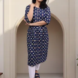 pickcell Women Printed Cotton Blend Ethnic Dress-picture-11