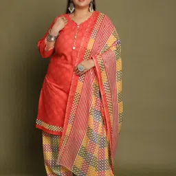 Readymade Patiala Printed Kurta, Patiala & Dupatta Set-image-2